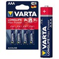 Varta Longlife Max Power AAA Paristo 4703110404 - 1.5V - 1x4