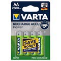 Varta Power Ready2Use Ladattavat AA Paristot 5716101404 - 2600mAh - 1x4