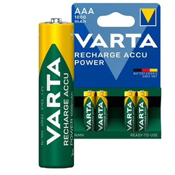 Varta Ready2Use Ladattavat AAA Paristot - 1000mAh