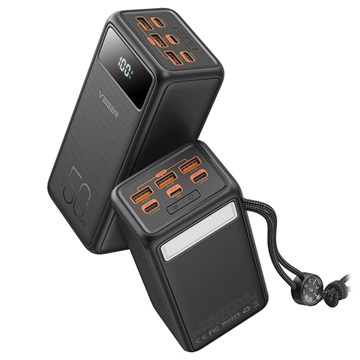 Veger W5001 USB-C PD Nopea Varavirtalähde - 50000mAh, 22.5W - Musta