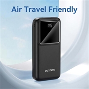 Vention FHL -sarjan 20000mAh:n varavirtalähde digitaalisella näytöllä - 22.5W - musta