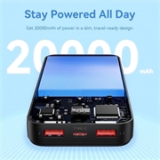 Vention FHL -sarjan 20000mAh:n varavirtalähde digitaalisella näytöllä - 22.5W - musta