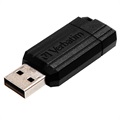 Verbatim PinStripe USB-Muistitikku - Musta - 64 Gt