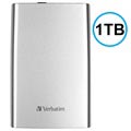 Verbatim Store \'n\' Go USB 3.0 Ulkoinen Kovalevy - Hopea - 1 Tb