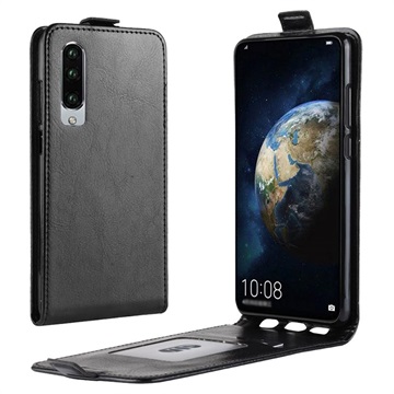 Huawei P30 Pystymallinen Lompakkokotelo - Musta