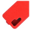 Huawei P30 Pro Pystymallinen Lompakkokotelo Korttilokerolla - Punainen
