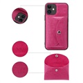 Vili T iPhone 12 Mini Kotelo Magneettisella Lompakolla - Kuuma Pinkki