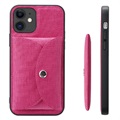 Vili T iPhone 12 Mini Kotelo Magneettisella Lompakolla - Kuuma Pinkki