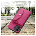 Vili T iPhone 12 Mini Kotelo Magneettisella Lompakolla - Kuuma Pinkki