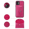 Vili T iPhone 12/12 Pro Kotelo Magneettisella Lompakolla - Kuuma Pinkki