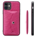 Vili T iPhone 12/12 Pro Kotelo Magneettisella Lompakolla - Kuuma Pinkki