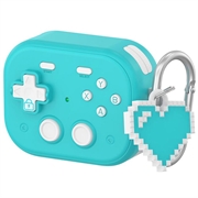 AirPods Pro 3 Vintage Game Console Style Muovikotelo sydän riipus - sininen