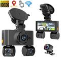 W3 Neljän linssin WiFi Dash Cam ja takakamera - 2K yökuvaus, GPS, törmäystunnistus - musta