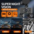 W3 Neljän linssin WiFi Dash Cam ja takakamera - 2K yökuvaus, GPS, törmäystunnistus - musta
