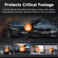 W3 Neljän linssin WiFi Dash Cam ja takakamera - 2K yökuvaus, GPS, törmäystunnistus - musta