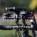WEST BIKING Pyöräily Hiilikuitu Polkupyörän ohjaustangon jatke Double Clamp kiinnike pyöräilyyn valo GPS-tietokoneelle