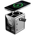 WIWU PS300 50000mAh langaton varavirtalähde - 100W PD, USB-C-kaapeli, LED-valo - hopea