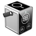 WIWU PS300 50000mAh langaton varavirtalähde - 100W PD, USB-C-kaapeli, LED-valo - hopea