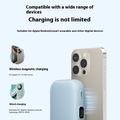 WIWU Wi-P041 Pieni etanan magneettinen langaton tehopankki USB-C-kaapelilla - 15W/9600mAh - keltainen