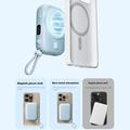 WIWU Wi-P041 Pieni etanan magneettinen langaton tehopankki USB-C-kaapelilla - 15W/9600mAh - keltainen