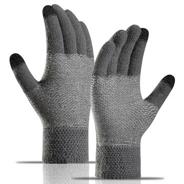 WM 1 pari Unisex Neulotut lämpimät käsineet Kosketusnäyttö Stretchy Mittens Neulottu vuori käsineet