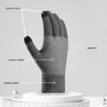 WM 1 pari Unisex Neulotut lämpimät käsineet Kosketusnäyttö Stretchy Mittens Neulottu vuori käsineet - harmaa