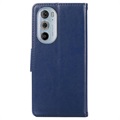 Motorola Edge 30 Pro Lompakkokotelo Magneettisella Sulkijalla - Sininen