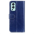 OnePlus Nord 2 5G Lompakkokotelo Magneettisella Sulkijalla - Sininen