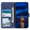 Samsung Galaxy A21s Lompakkokotelo Magneettisella Sulkijalla - Sininen