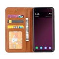 Samsung Galaxy S10 Lompakkokotelo Jalustatoiminnolla - Ruskea