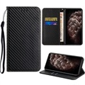 Samsung Galaxy S22 5G Lompakkokotelo - Hiilikuitu - Musta