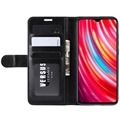 Xiaomi Redmi Note 8 Pro Lompakkokotelo Magneettisella Sulkijalla - Musta