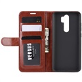 Xiaomi Redmi Note 8 Pro Lompakkokotelo Magneettisella Sulkijalla - Ruskea