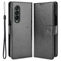 Samsung Galaxy Z Fold4 Lompakkokotelo Korttipaikalla - Musta