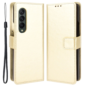 Samsung Galaxy Z Fold4 Lompakkokotelo Korttipaikalla - Kulta