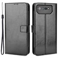 Asus ROG Phone 6/6 Pro Lompakkokotelo Magneettisella Sulkimella - Musta