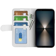 Sony Xperia 1 VII Lompakkokotelo Magneettisella Sulkijalla - Valkoinen