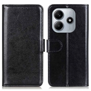 Xiaomi Redmi Note 14 4G Lompakkokotelo Magneettisella Sulkijalla - musta
