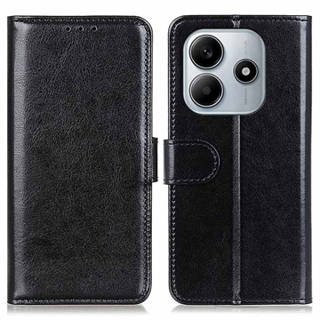 Xiaomi Redmi Note 14 4G Lompakkokotelo Magneettisella Sulkijalla - musta
