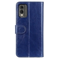 Nokia C32 Lompakkokotelo Magneettisella Sulkijalla - Sininen