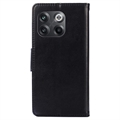 OnePlus 10T/Ace Pro Lompakkokotelo Magneettisella Sulkimella- Musta