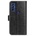 Motorola Moto G Play (2023) Lompakkokotelo Magneettisella Sulkijalla - Musta