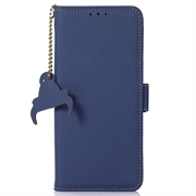 OnePlus 12 Lompakkomallinen Nahkakotelo kanssa RFID - Sininen
