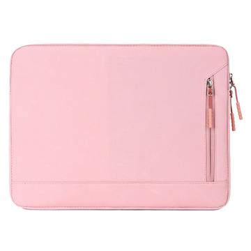 Vedenkestävä Elegantti Oxford Laptop Sleeve w. Sivutasku - 14.6" - Vaaleanpunainen