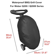 Vedenpitävä kannettava BBQ-grillin suojus - 90x55x27cm