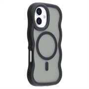 iPhone 17 Aaltoreuna magneettinen hybridikotelo - musta