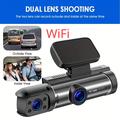 WiFi Dual-Lens Dash Cam 1080p IR-yökuvauksella varustettuna