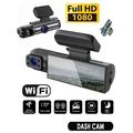 WiFi Dual-Lens Dash Cam 1080p IR-yökuvauksella varustettuna