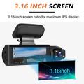 WiFi Dual-Lens Dash Cam 1080p IR-yökuvauksella varustettuna