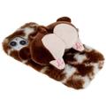 3D Plush Karvainen Talvi iPhone 14 Plus TPU Kotelo - Ruskea Corgi